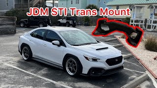 2022 WRX JDM STI Group N Transmission Mount Install [upl. by Nimra]