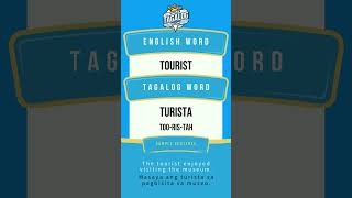 What is quotTouristquot in Tagalog speaktagalognow [upl. by Boj]