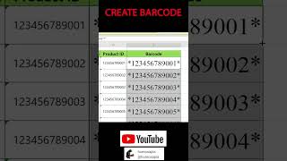 How to Create Barcode in Excel [upl. by Eilyac]