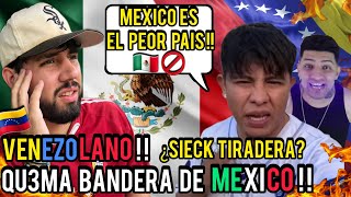 VENEZOLANO QUEMA BANDERA de MEXICO MIGRANTES VENEZOLANOS DICEN que MEXICO es EL PEOR PAIS ¿Sieck [upl. by Gudrun]