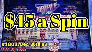 45 A SPIN🤩 Triple Strike Slot Machine Pechanga Jackpot Handpay [upl. by Izak]