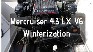 Mercruiser 43 LX V6 Winterization [upl. by Anilram]