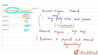 Sporopollenin is found in [upl. by Jennee512]