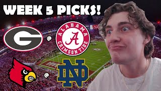 College Football WEEK 5 Predictions [upl. by Einre527]