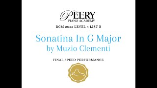 Sonatina in G Major op 36 no 2 by Muzio Clementi RCM Level 4 List B 2022 Celebration Series [upl. by Nave]