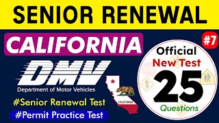 DMV Senior Renewal Test 2024 California  California DMV Senior Written Test californiadmvtest [upl. by Llenrac]