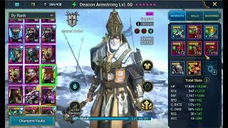 Raid Shadow LegendsChampion spotlight  MaShalled Deacon Armstrong Seeker and Seer [upl. by Ateiluj]