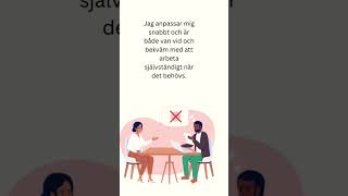 Jobbintervju Del 5 svenskaspråket lärande lärdigsvenska shorts viralshort [upl. by Enidlareg]