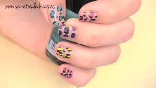 Pintado de uñas estilo leopardo [upl. by Sinnaiy]