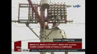 MERALCO Manila City Gov’t weed out illegal power connections in Parola compound [upl. by Arabeila]