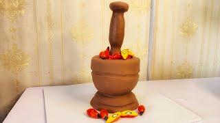 Mortar and pestle Cake  Realistic Mortar and Pestle Cake  Traditional marriage cake [upl. by Lyrradal78]