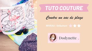 Coudre un sac de plage  Dodynette x Tissus Price [upl. by Annay]