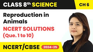 Reproduction in Animals  NCERT Solutions  Class 8 Science Chapter 6 cbse [upl. by Lareneg197]