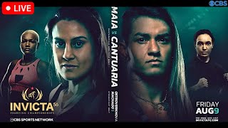 Invicta FC 56 Maia vs Cantuária  LIVE STREAM  MMA Fight Companion  CBS Sports Network MAIN CARD [upl. by Anirres]