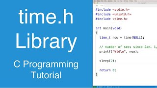 Time Library  C Programming Tutorial [upl. by Acirred591]