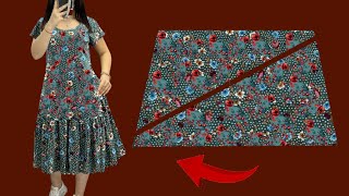 🔥WOW✂️Only 15 meter fabric 🧵 Stylish Dresses Ideas Cut and Sew in 10 Minutes 💃 New Year Trends [upl. by Akirre982]