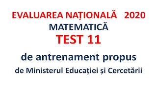 Evaluarea Nationala 2020 Test 11 de antrenament propus de MEC [upl. by Samuel]