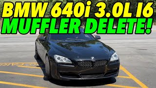 2013 BMW 640i 30L I6 w MUFFLER DELETE [upl. by Aiepoissac]