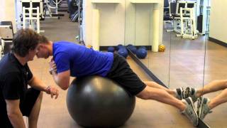 Personal Trainer Vancouver  Swiss Ball Back Extension [upl. by Kerri86]