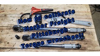 harbor freight pittsburgh torque wrench how to calibrate super easy😁😁 [upl. by Asuncion]