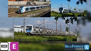 RER E Cohabitation entre les MI2N NAT et RER NG sur la ligne E du RER [upl. by Hewes]