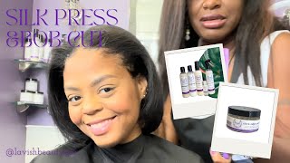 Silk Press and Bob Cut  Lavish Silk Press Kit  Healthy Hair Journey [upl. by Minny530]