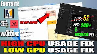 How To FIX LOW GPU USAGE amp HIGH CPU USAGE While GAMING in 2023 LOW FPS FIXED [upl. by Intyrb]