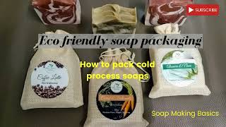 Handmade soap packaging at home  Cold process soap packaging labeling Eco Friendly soap wrapping [upl. by Peskoff]