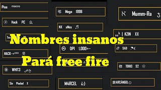 Nombres insanos para free fire [upl. by Nylsej]