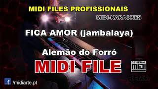 ♬ Midi file  FICA AMOR jambalaya  Alemão do Forró [upl. by Olegnaleahcim]