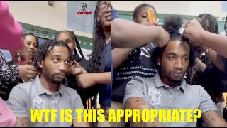 Teacher Lets Students Unbraid His Hair Angry Parents React Viral Video Sparks Debate [upl. by Alberik156]