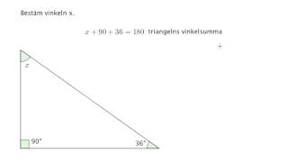 Beräkna vinklar i triangel 2 [upl. by Eitirahc]