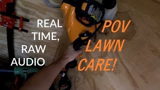 Full Service Lawn Care 1  POV Real Time Raw Audio Mowing Trimming Edging Blowing [upl. by Anirtac]