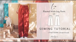 DIY High waisted wide leg pants  PDF PATTERN [upl. by Raynard]