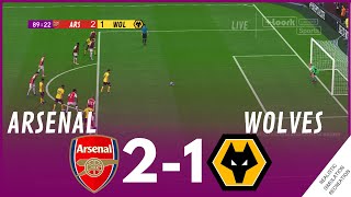 ARSENAL vs WOLVERHAMPTON 21 MATCH HIGHLIGHTS • Video Game Simulation amp Recreation [upl. by Yreffeg]