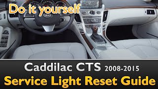 Cadillac CTS 20082015 Service Maintenance Oil Life Reset [upl. by Burkhard546]