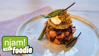 Tartaar van gerookte zalm  Njam Zkt Foodie  Pieter Devits [upl. by Wiley]