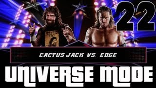 WWE 13 Universe Mode w Kermando Part 22  Cactus Jack vs Edge [upl. by Afinom]