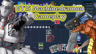 BT15 Machinedramon Gameplay Digimon TCG Online SIM [upl. by Jaunita441]