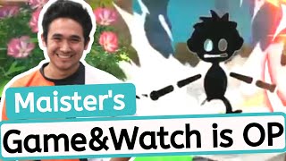 Mr Game and Watch Smash Ultimate Maisters Mr Game and Watch is OP  Super Smash Bros Ultimate [upl. by Ithsav359]