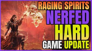 Path of Exile 2 RAGING SPIRITS NERF Witch Minion Build Is The Next To Take The Nerf Bat [upl. by Revkah]