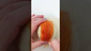 Needle felting a pumpkin  testing the Felted Sky beginner needle felting kit needlefelting [upl. by Nesiaj]