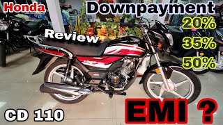 Honda CD110 BS6 Downpayment And EMI Details l Honda CD 110 price details l Honda CD 110 bs6 2024 [upl. by Sirovart172]