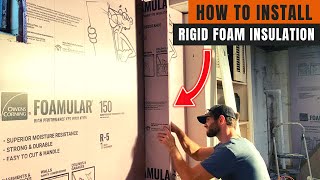 How to Install Rigid Foam Insulation Owens Corning Foamular Installation On Basement Walls [upl. by Hough]