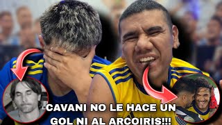 CAVANI NO LE HACE UN GOL NI AL ARCOIRIS  REACCIONES de HINCHAS RE CALIENTES  LANUS 2 vs BOCA 1 [upl. by Adnilav]