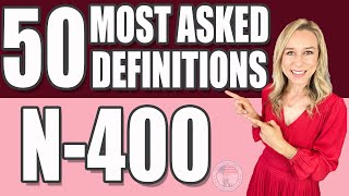 50 MOST ASKED N400 VOCABULARY  2024 N400 Naturalization Interview [upl. by Plank]