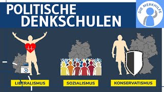 Liberalismus Sozialismus amp Konservatismus  Politische Denkschulen  Idee Ziele amp Menschenbild [upl. by Mond]