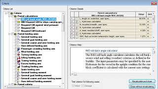 MAXSURF Stability Stability Criteria [upl. by Kielty386]