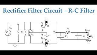 Rectifier Filter  RC Filter [upl. by Atnad]