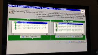 IBM MegaRAID BIOS Config Utility RAID 10 Configuration System x Express x3300 M4 [upl. by Nonna]